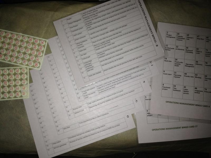 Operations Management BINGO